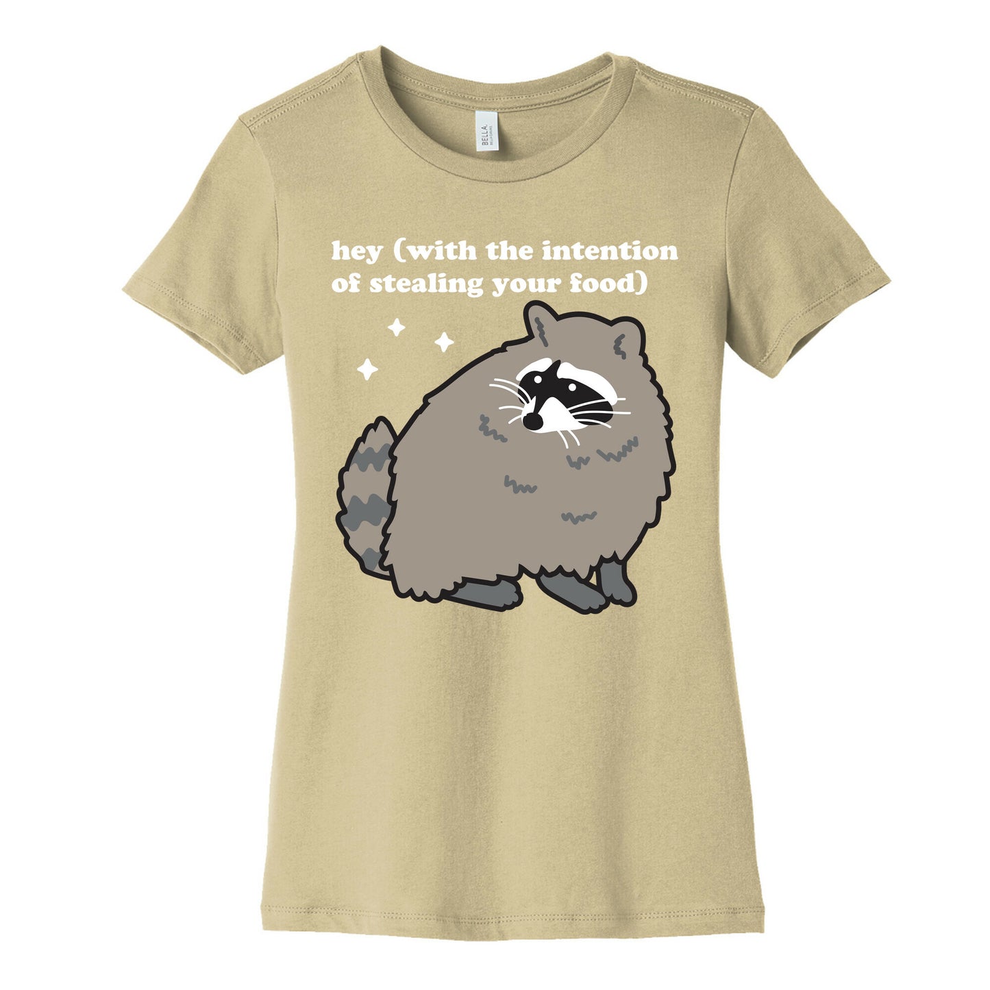 Hey (with the intention of stealing your food) Raccoon Women's Cotton Tee