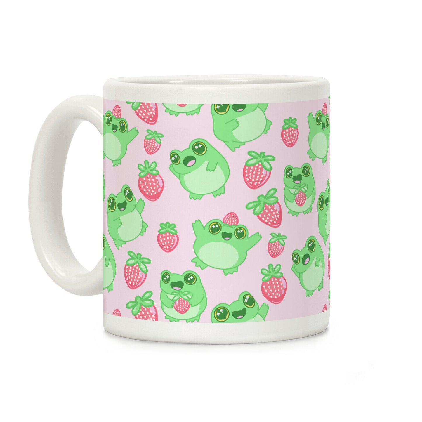 Strawberry Frogs Pattern Coffee Mug