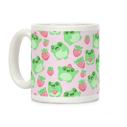 Strawberry Frogs Pattern Coffee Mug