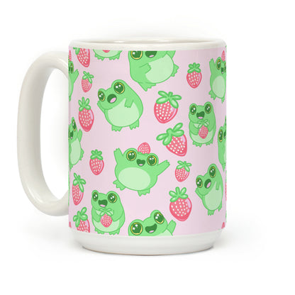 Strawberry Frogs Pattern Coffee Mug