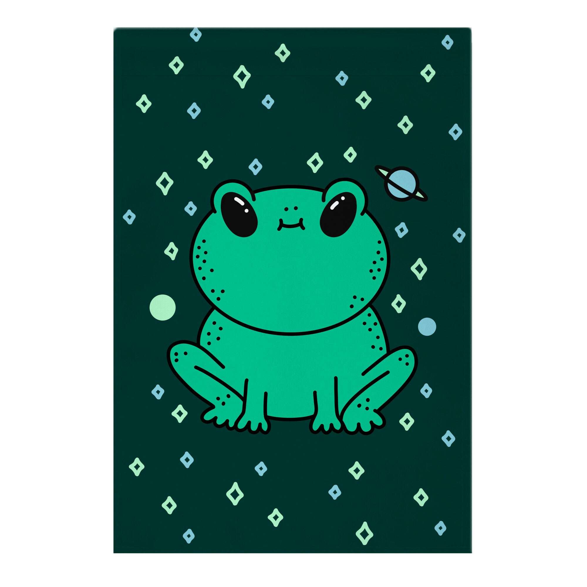 Alien Space Frog Garden Flag