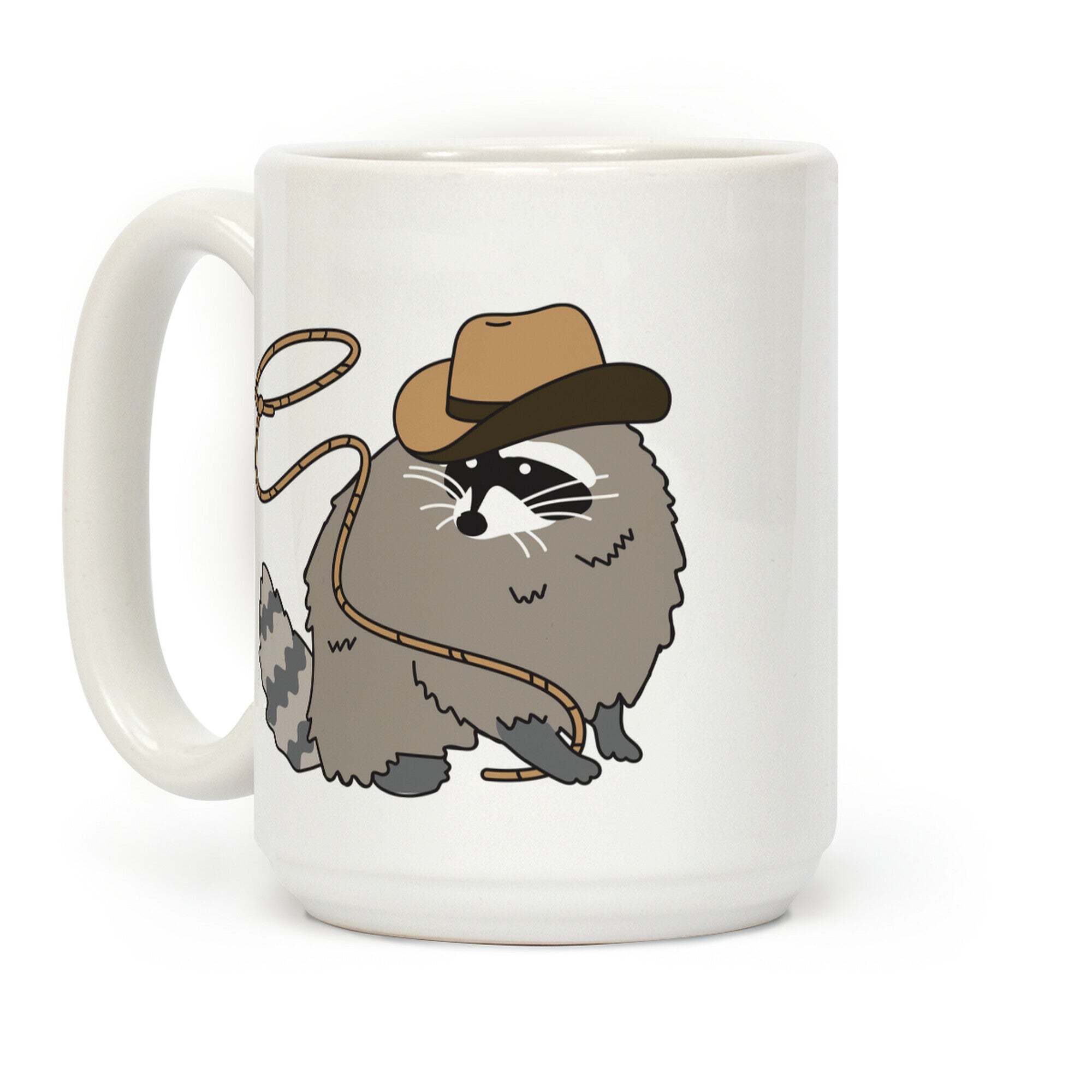 Cowboy Raccoon Lasso Coffee Mug