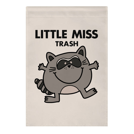 Little Miss Trash Raccoon Garden Flag