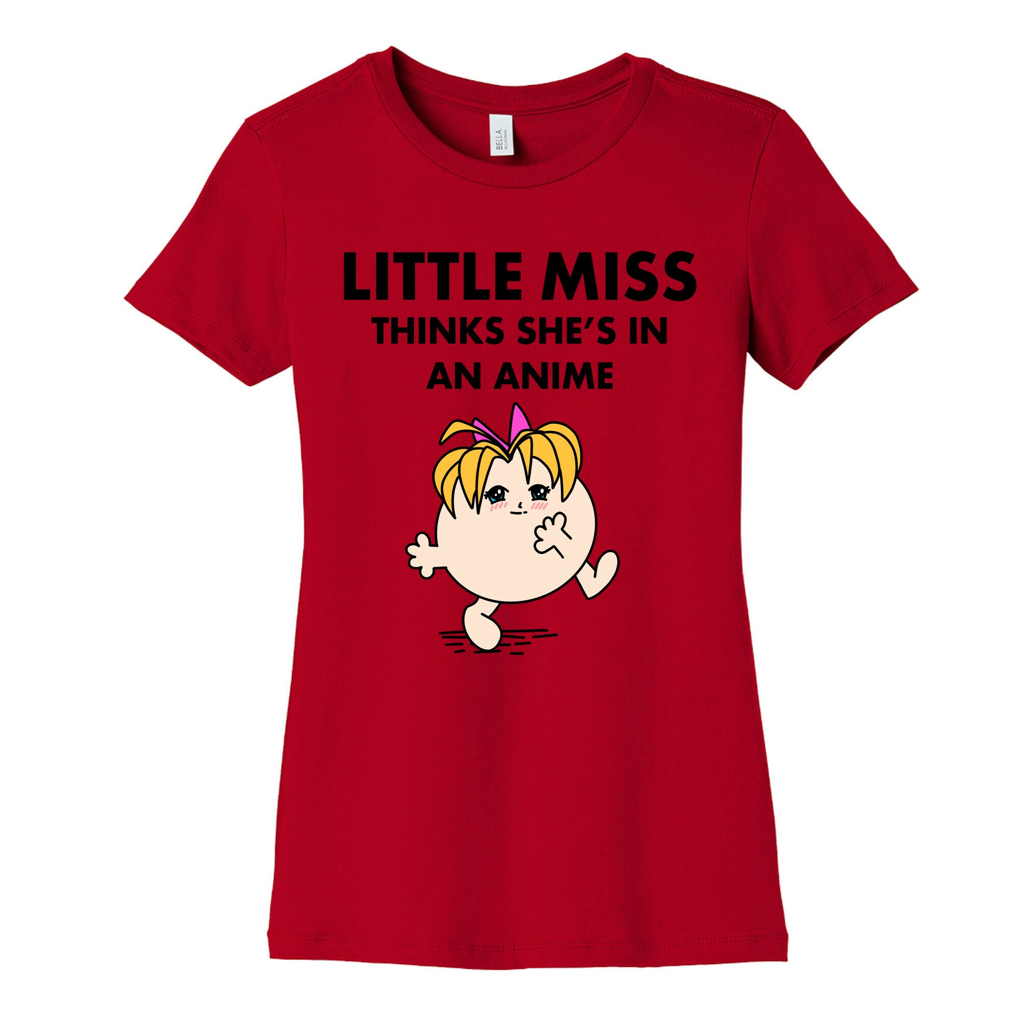 Little Miss Think's She's In an Anime Women's Cotton Tee