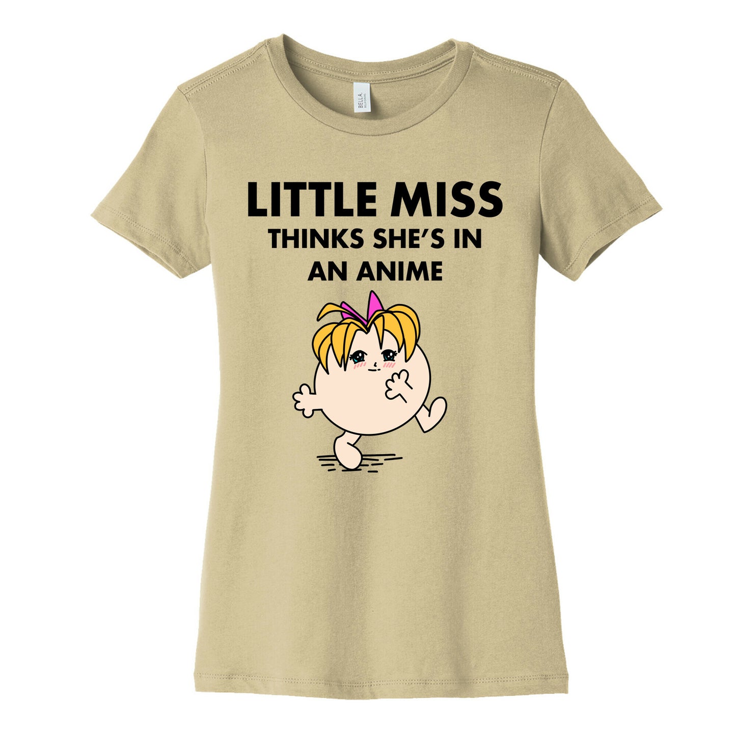 Little Miss Think's She's In an Anime Women's Cotton Tee