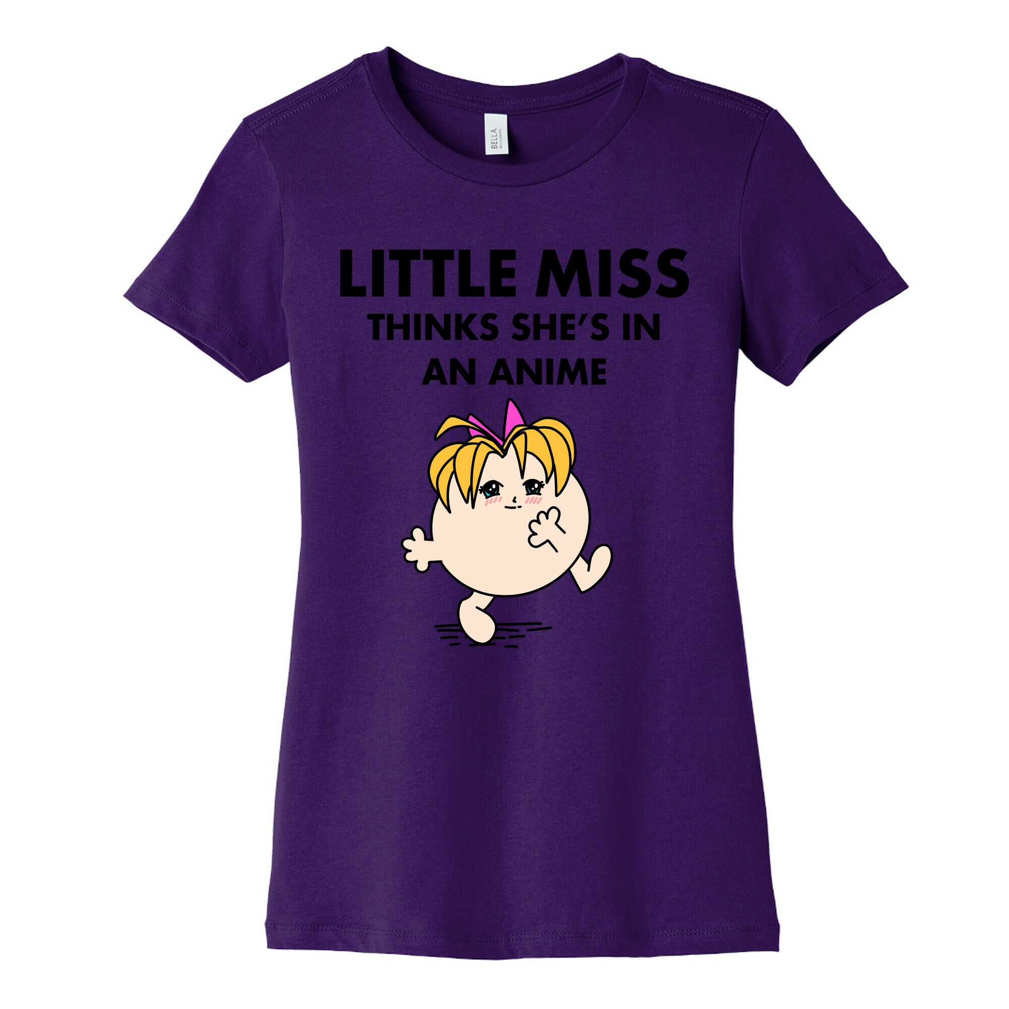 Little Miss Think's She's In an Anime Women's Cotton Tee