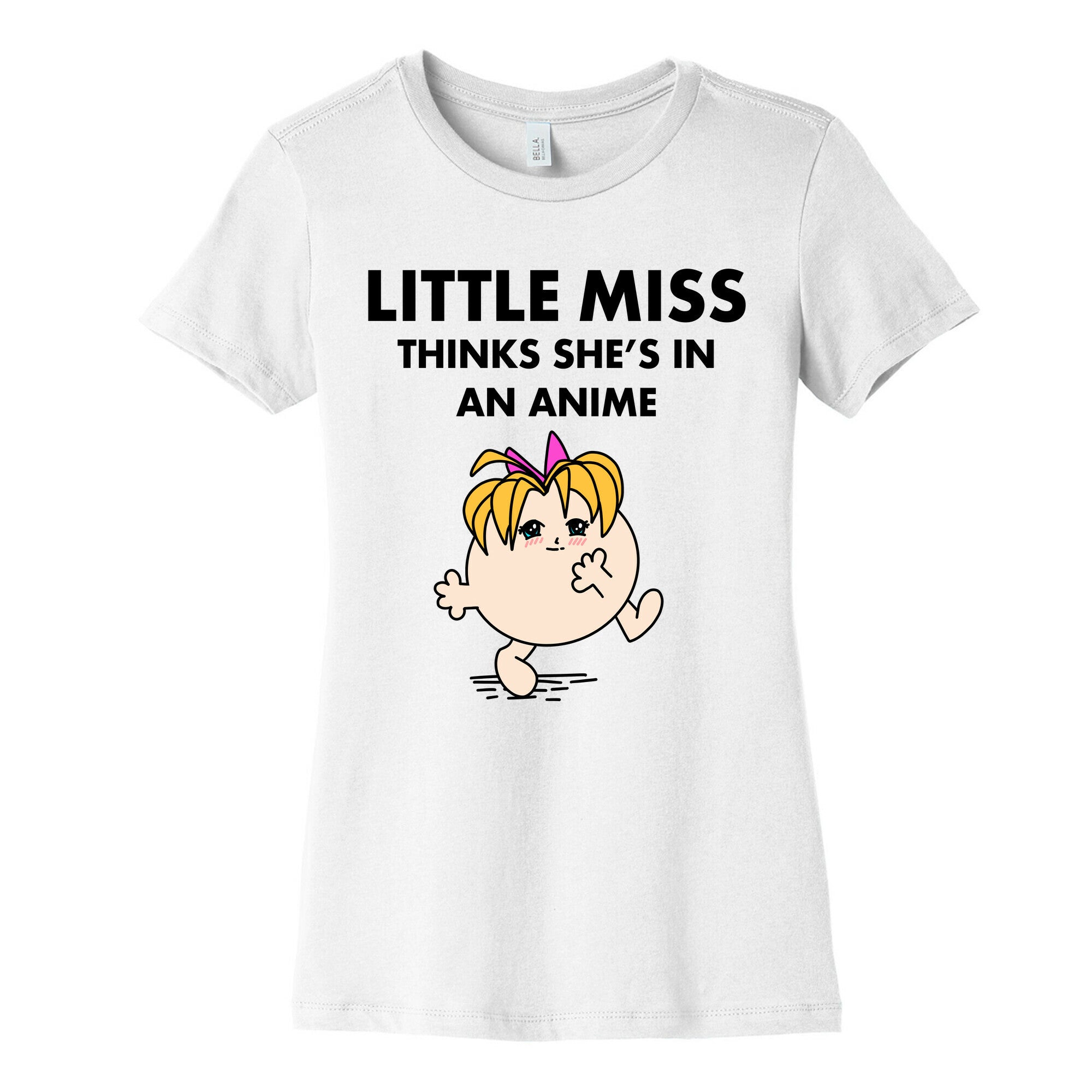 Little Miss Think's She's In an Anime Women's Cotton Tee