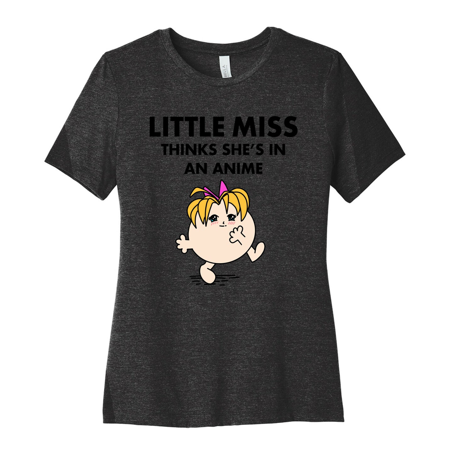 Little Miss Think's She's In an Anime Women's Cotton Tee