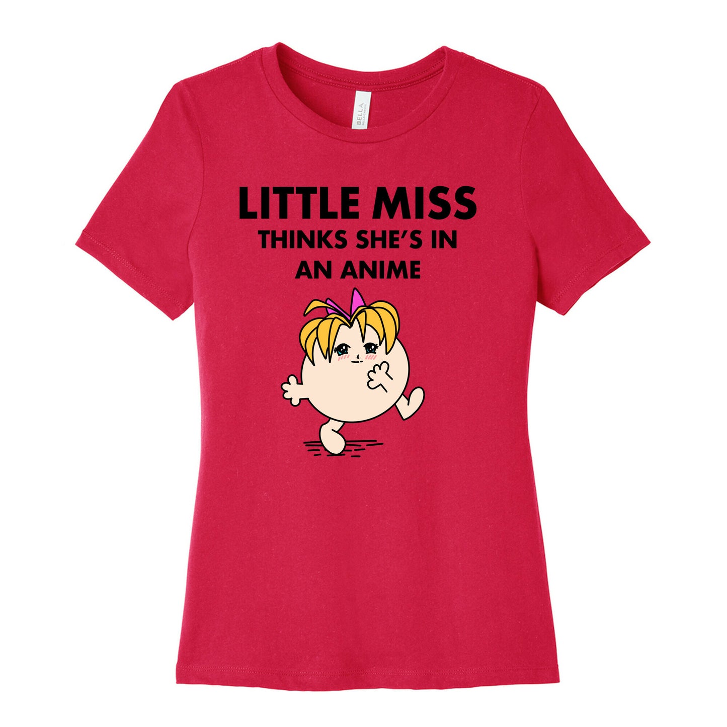 Little Miss Think's She's In an Anime Women's Cotton Tee
