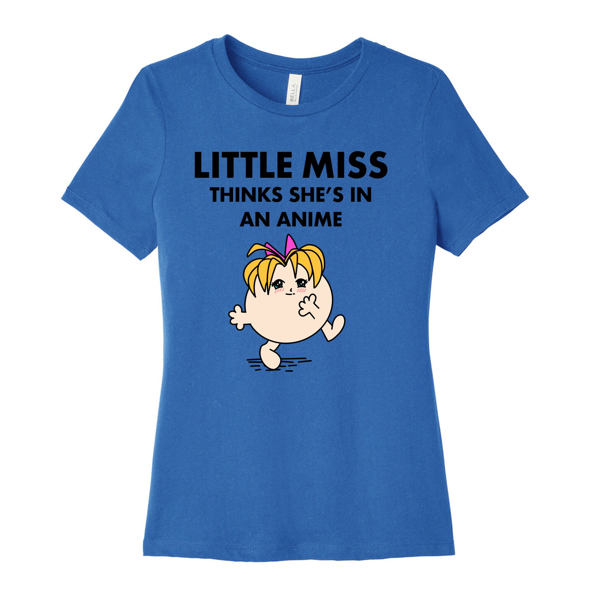 Little Miss Think's She's In an Anime Women's Cotton Tee