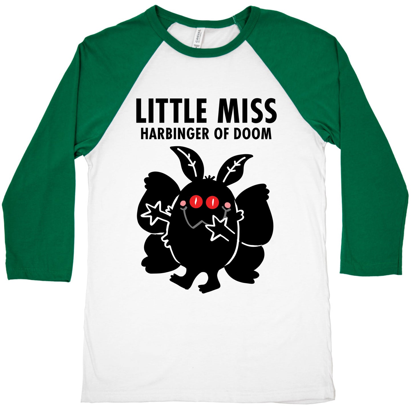 Little Miss Harbinger Of Doom Baseball Tee