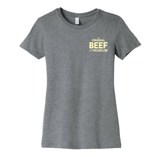 Orginal BEEF of Chicagoland Small Logo Women's Cotton Tee