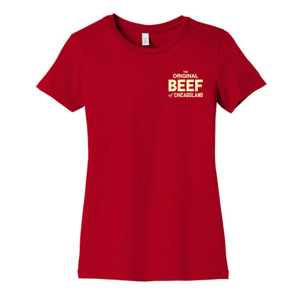 Orginal BEEF of Chicagoland Small Logo Women's Cotton Tee