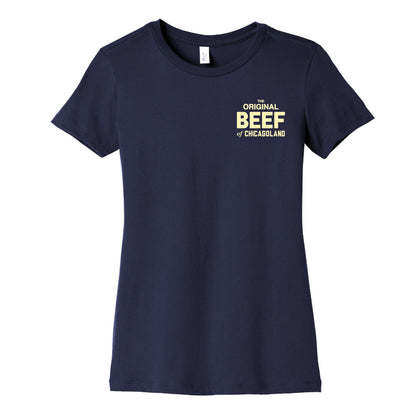 Orginal BEEF of Chicagoland Small Logo Women's Cotton Tee