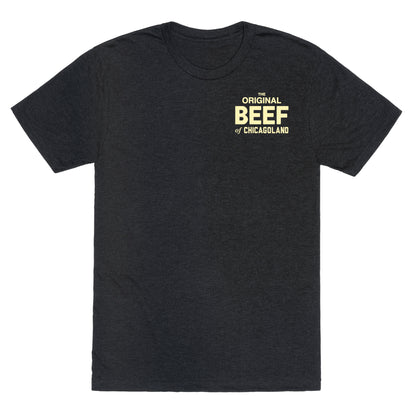 Orginal BEEF of Chicagoland Small Logo Unisex Triblend Tee