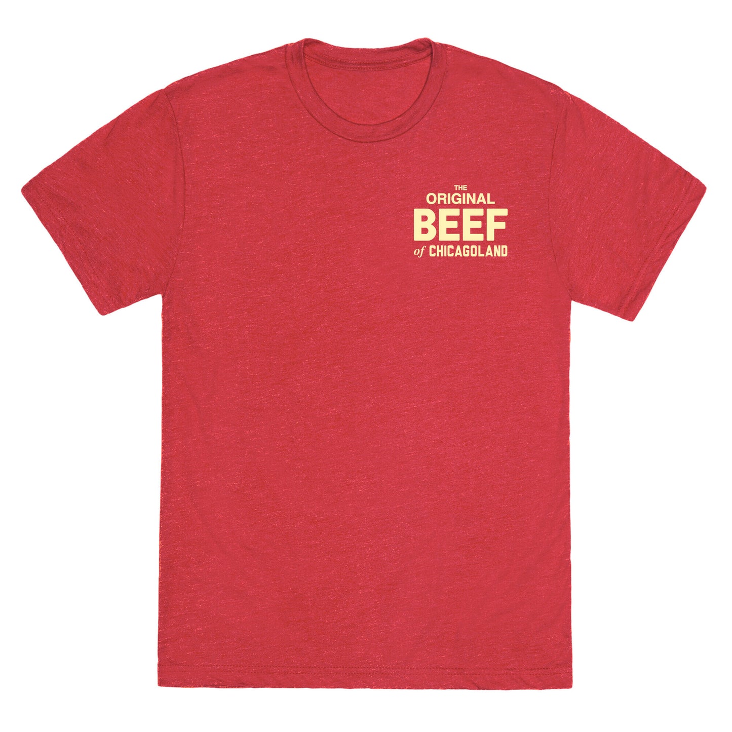 Orginal BEEF of Chicagoland Small Logo Unisex Triblend Tee