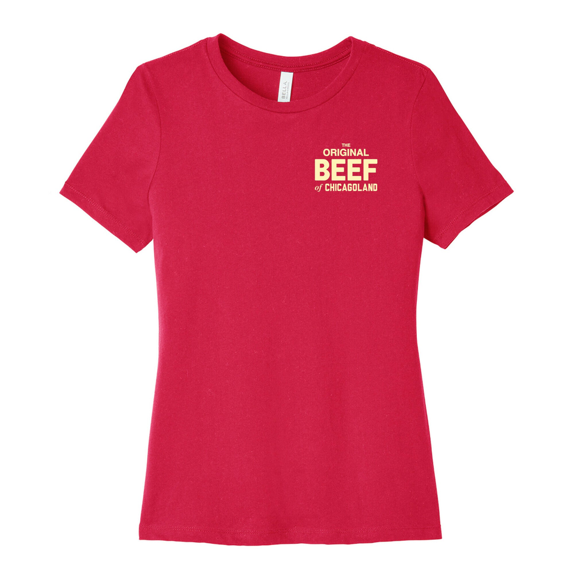 Orginal BEEF of Chicagoland Small Logo Women's Cotton Tee