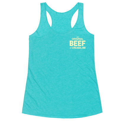 Orginal BEEF of Chicagoland Small Logo Racerback Tank