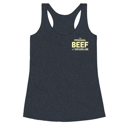 Orginal BEEF of Chicagoland Small Logo Racerback Tank