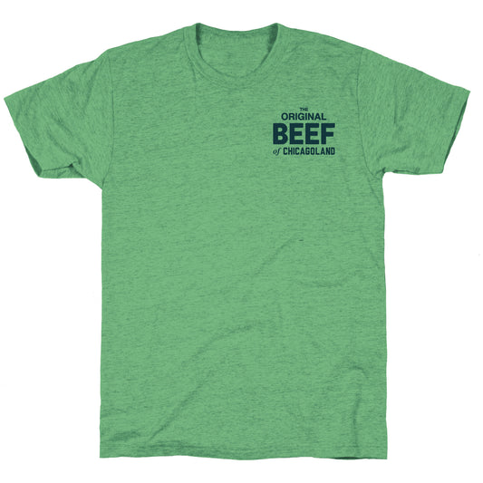 Orginal BEEF of Chicagoland Small Logo Unisex Triblend Tee