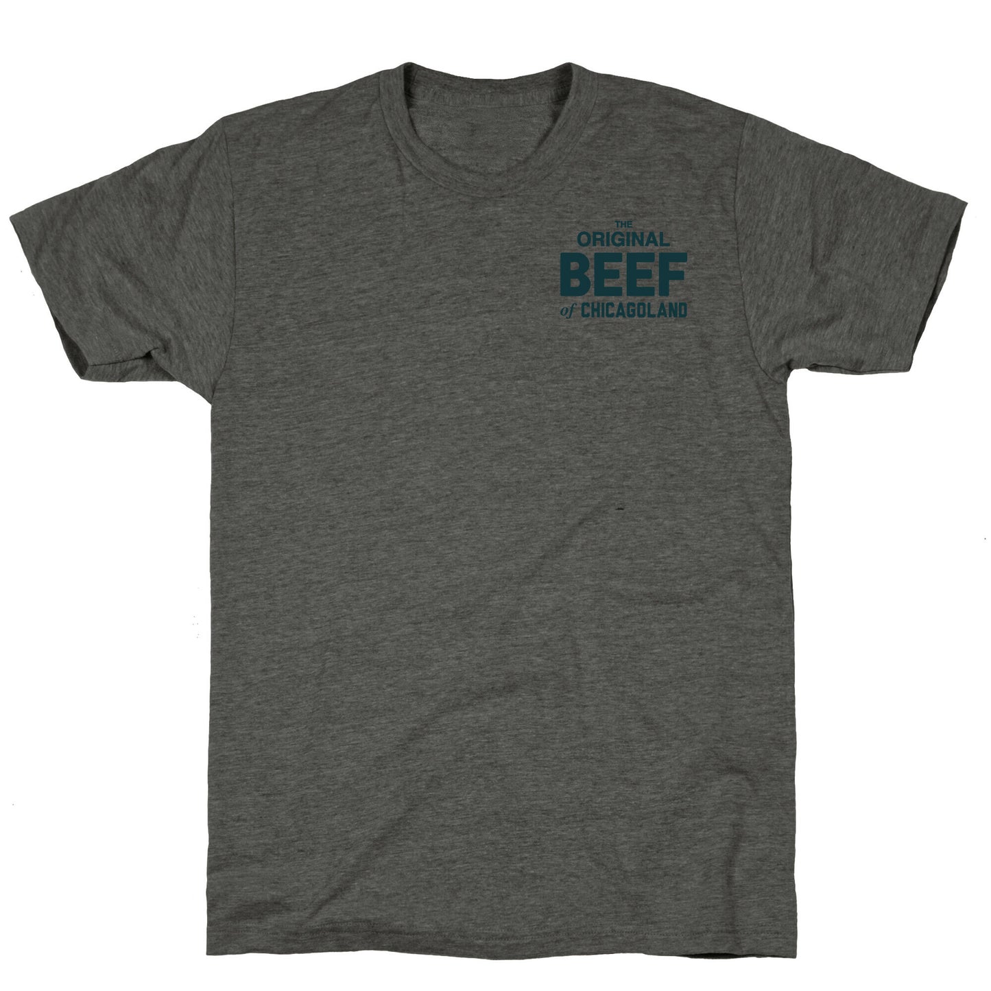 Orginal BEEF of Chicagoland Small Logo Unisex Triblend Tee