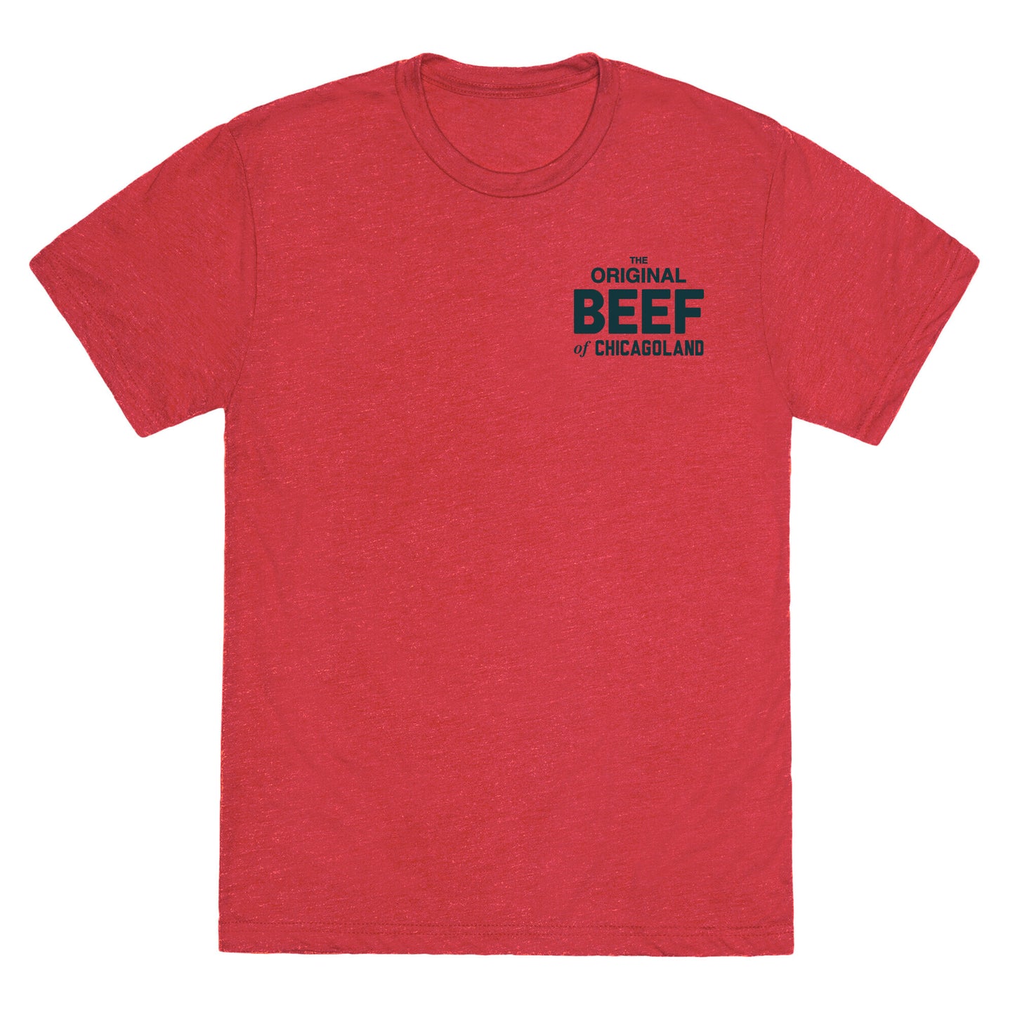 Orginal BEEF of Chicagoland Small Logo Unisex Triblend Tee