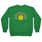Barely Holding It Together Rainbow Smiley Crewneck Sweatshirt