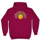 Barely Holding It Together Rainbow Smiley Hoodie