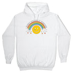 Barely Holding It Together Rainbow Smiley Hoodie