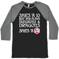 She's a 10 But She Plays Dungeons & Dragons â€“ She's a D20 Baseball Tee