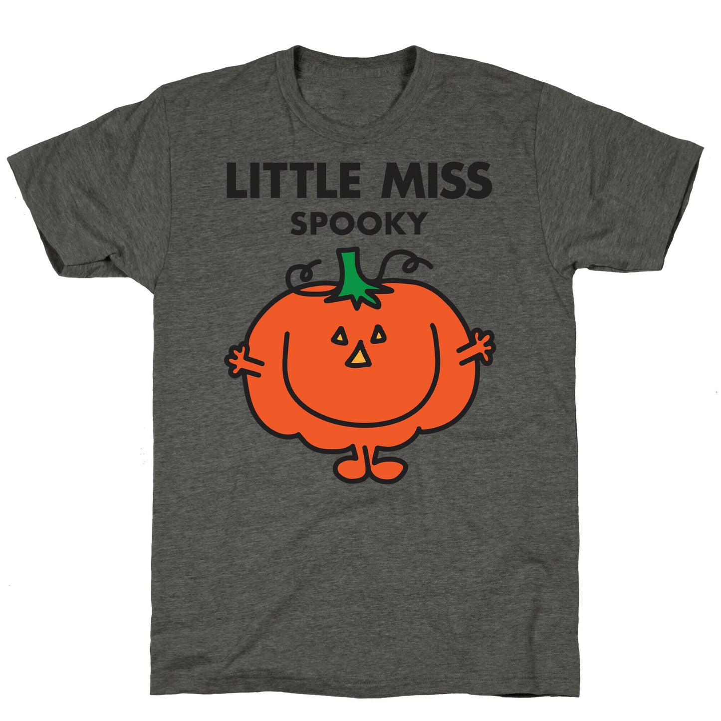 Little Miss Spooky Halloween Pumpkin Unisex Triblend Tee