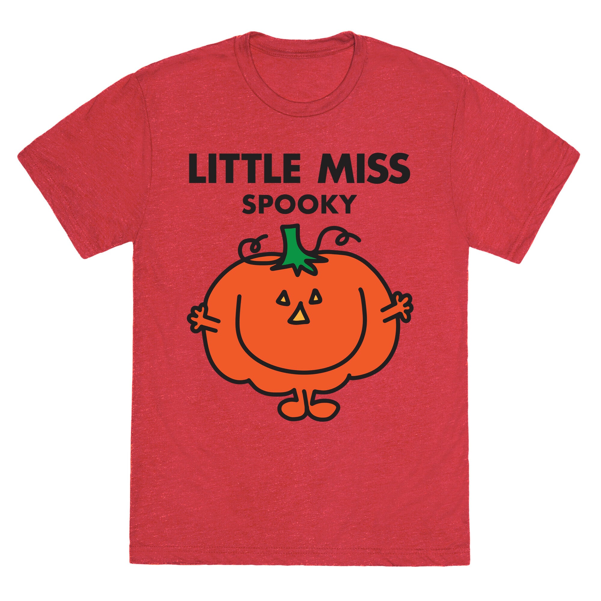 Little Miss Spooky Halloween Pumpkin Unisex Triblend Tee