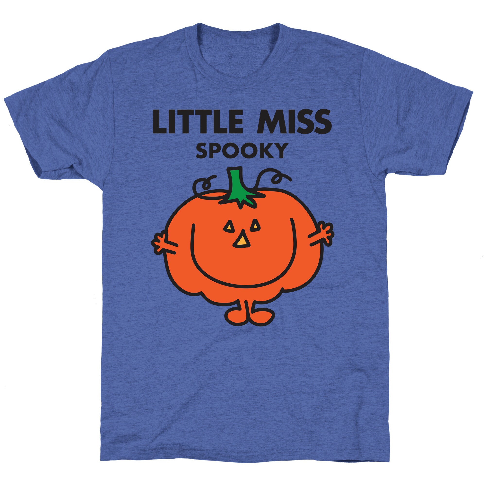 Little Miss Spooky Halloween Pumpkin Unisex Triblend Tee