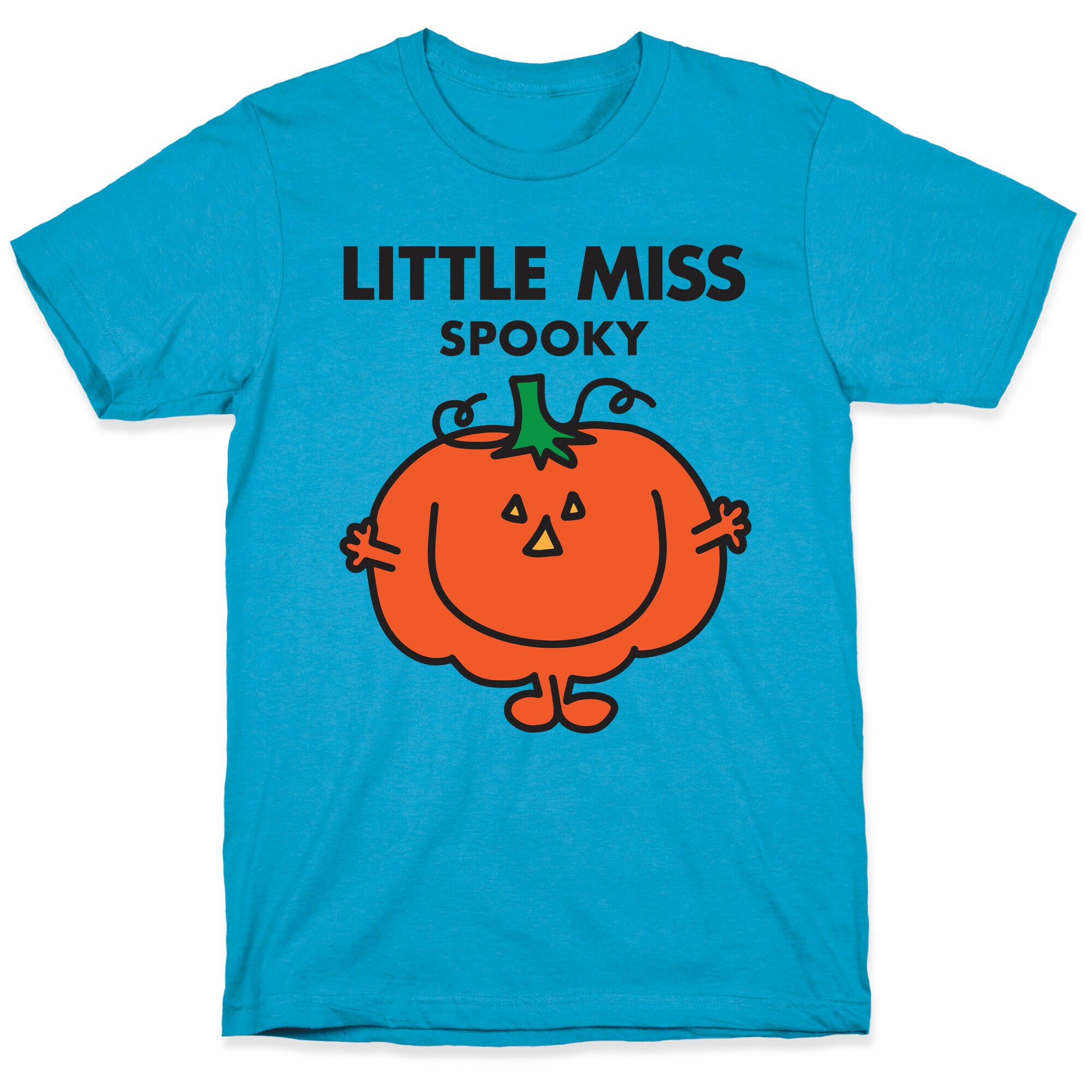 Little Miss Spooky Halloween Pumpkin Unisex Triblend Tee