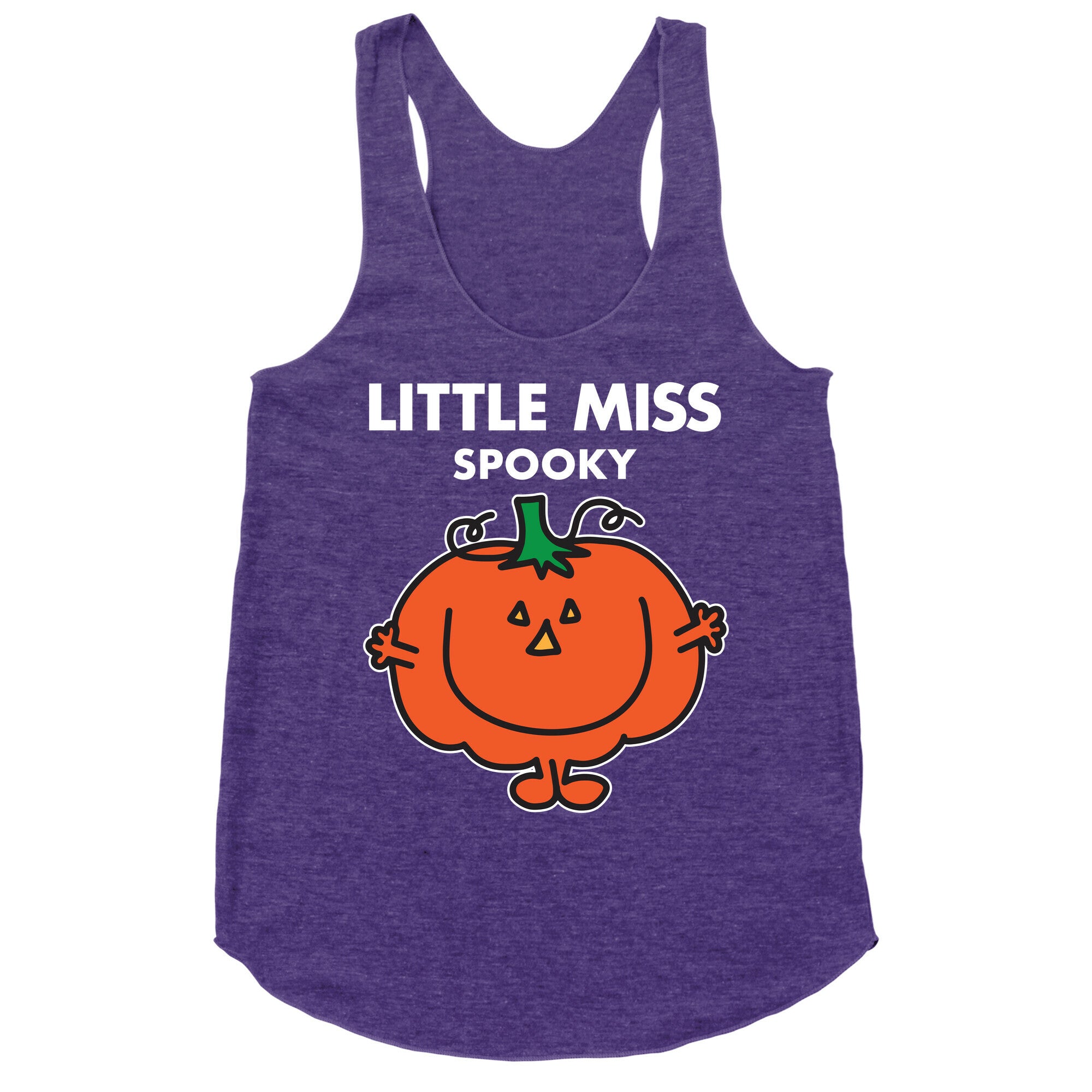 Little Miss Spooky Halloween Pumpkin Racerback Tank