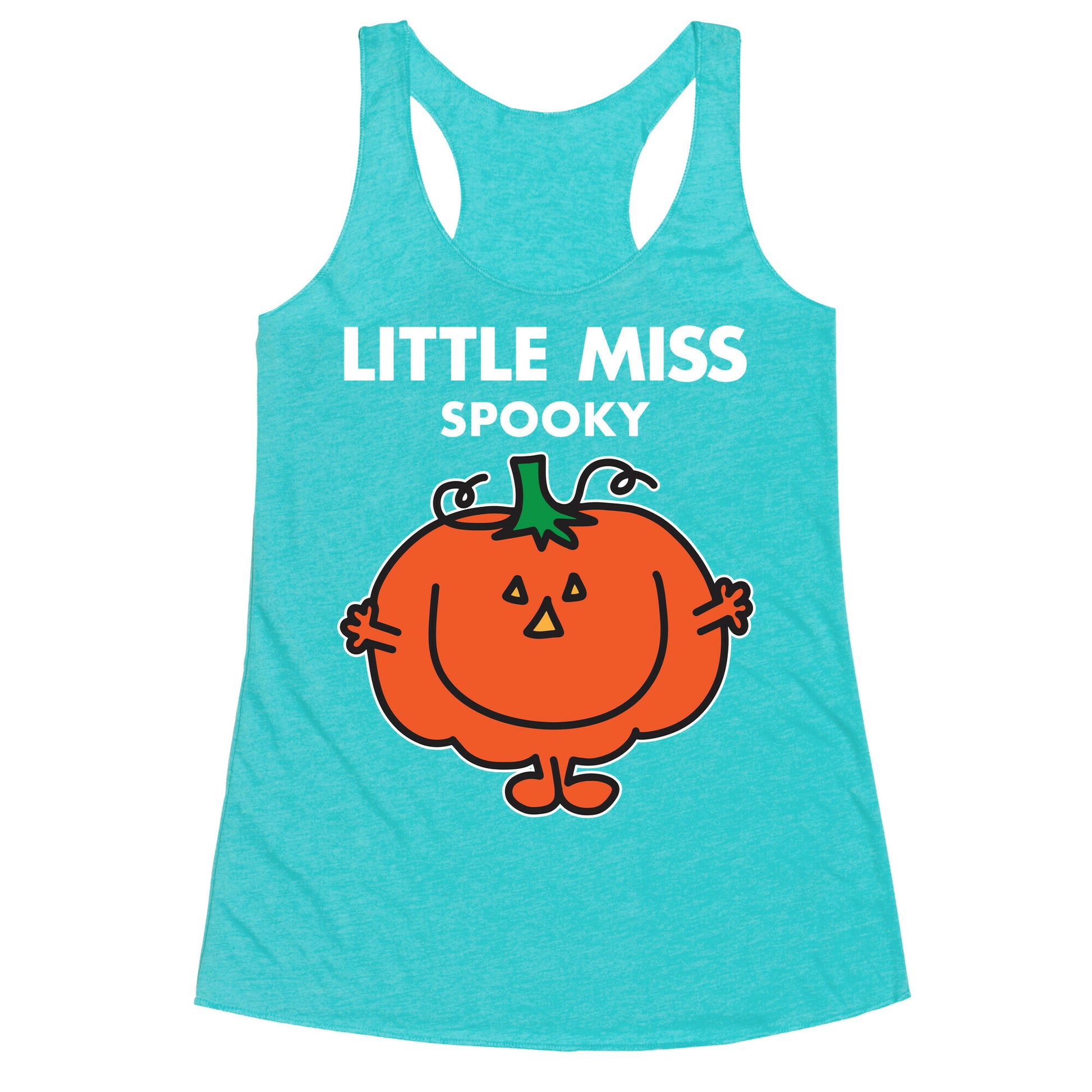 Little Miss Spooky Halloween Pumpkin Racerback Tank