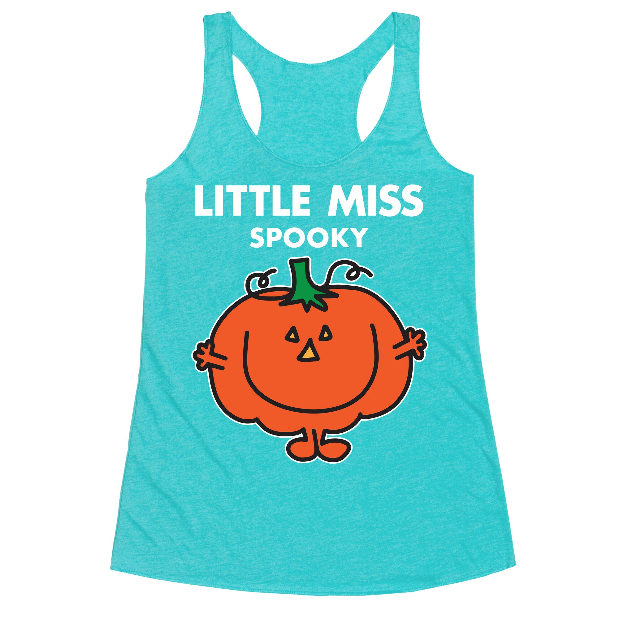 Little Miss Spooky Halloween Pumpkin Racerback Tank