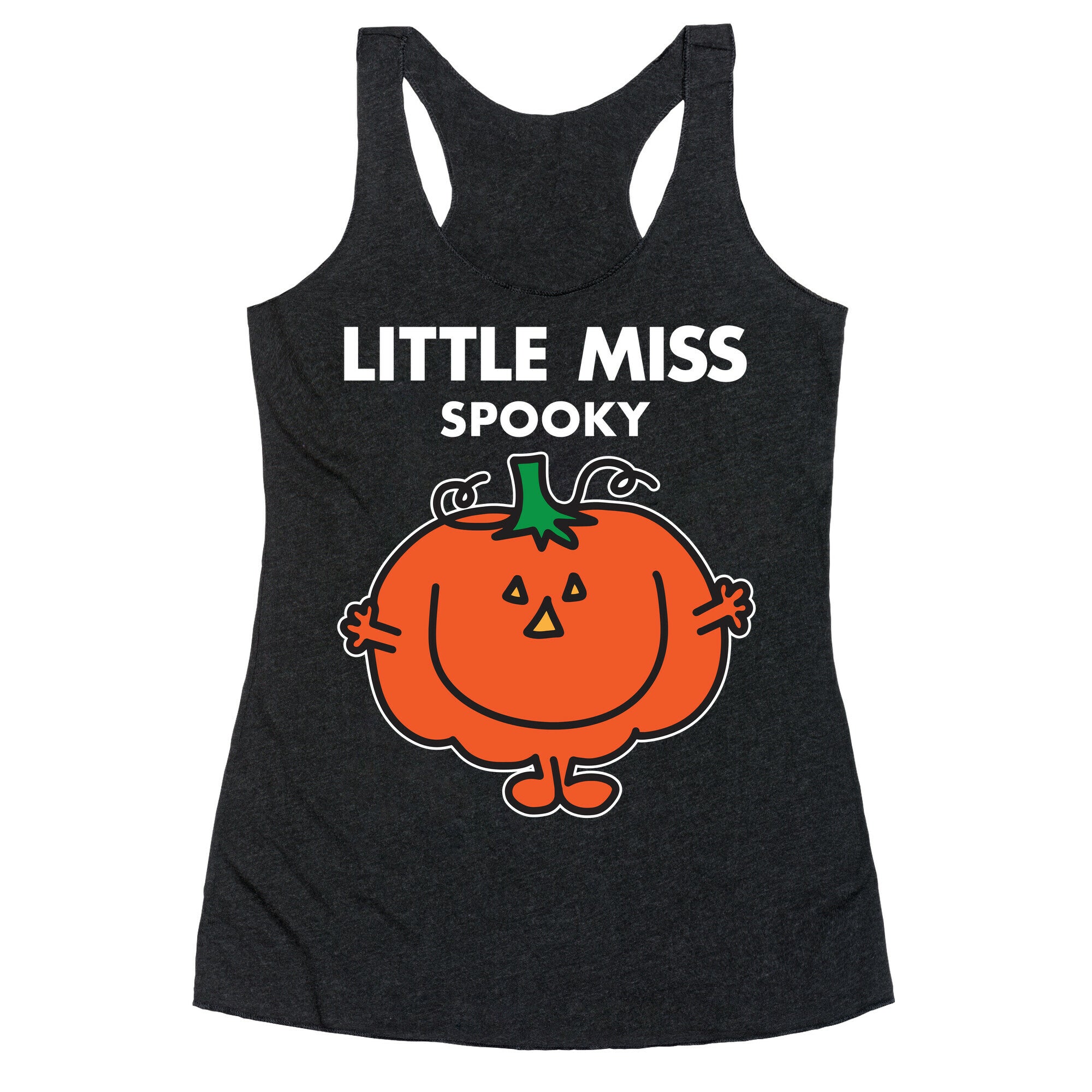 Little Miss Spooky Halloween Pumpkin Racerback Tank
