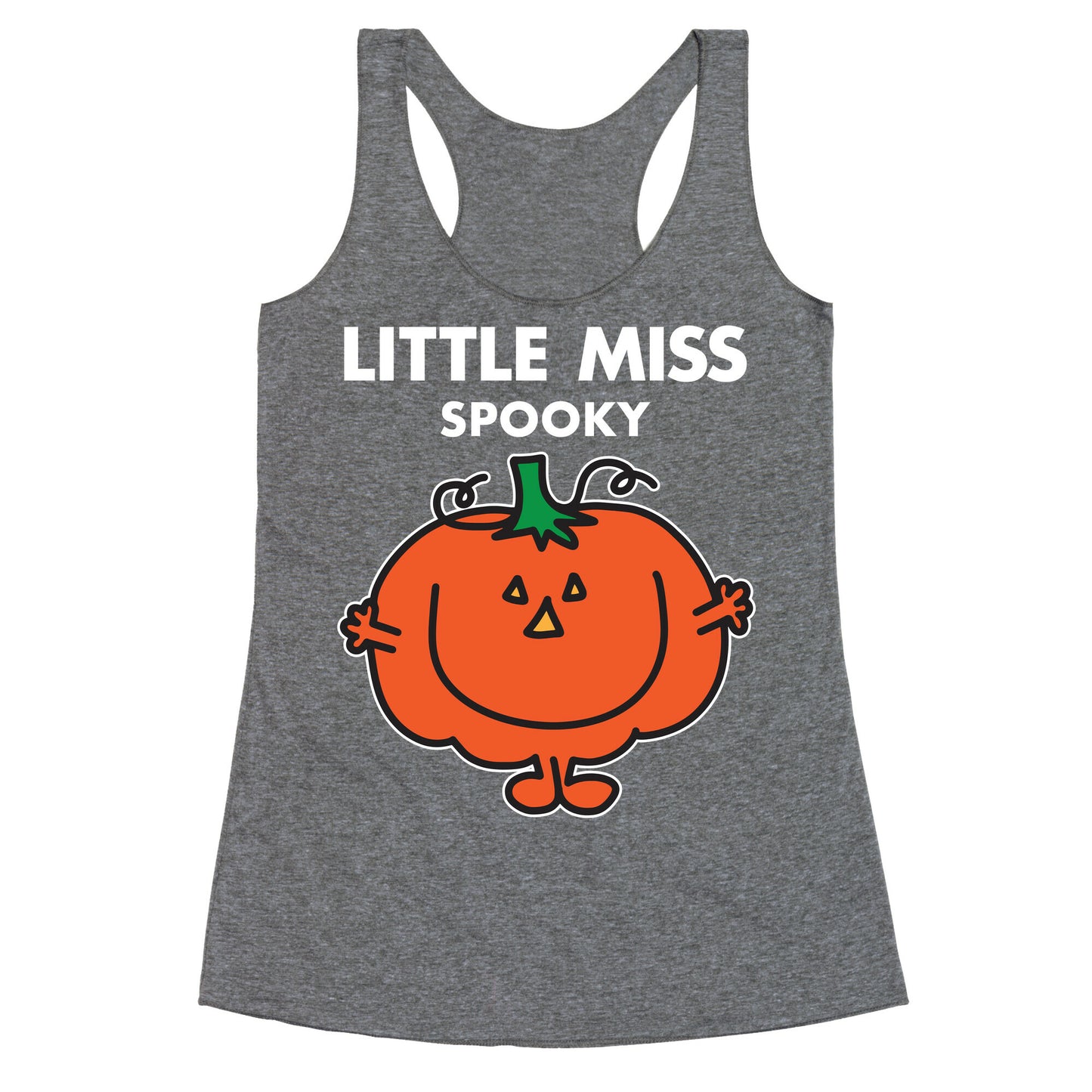 Little Miss Spooky Halloween Pumpkin Racerback Tank