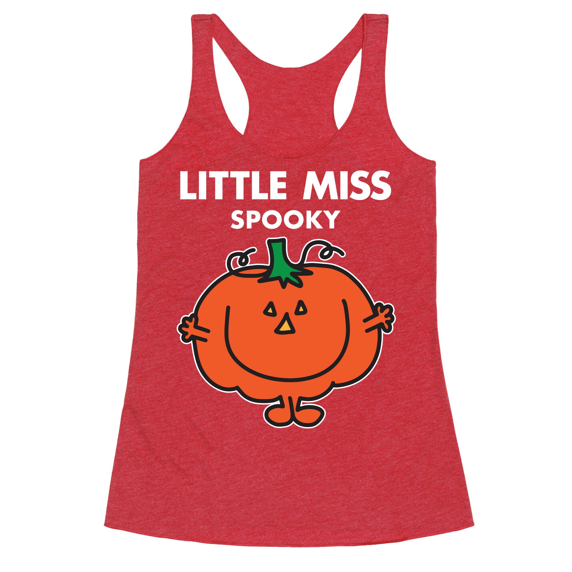 Little Miss Spooky Halloween Pumpkin Racerback Tank