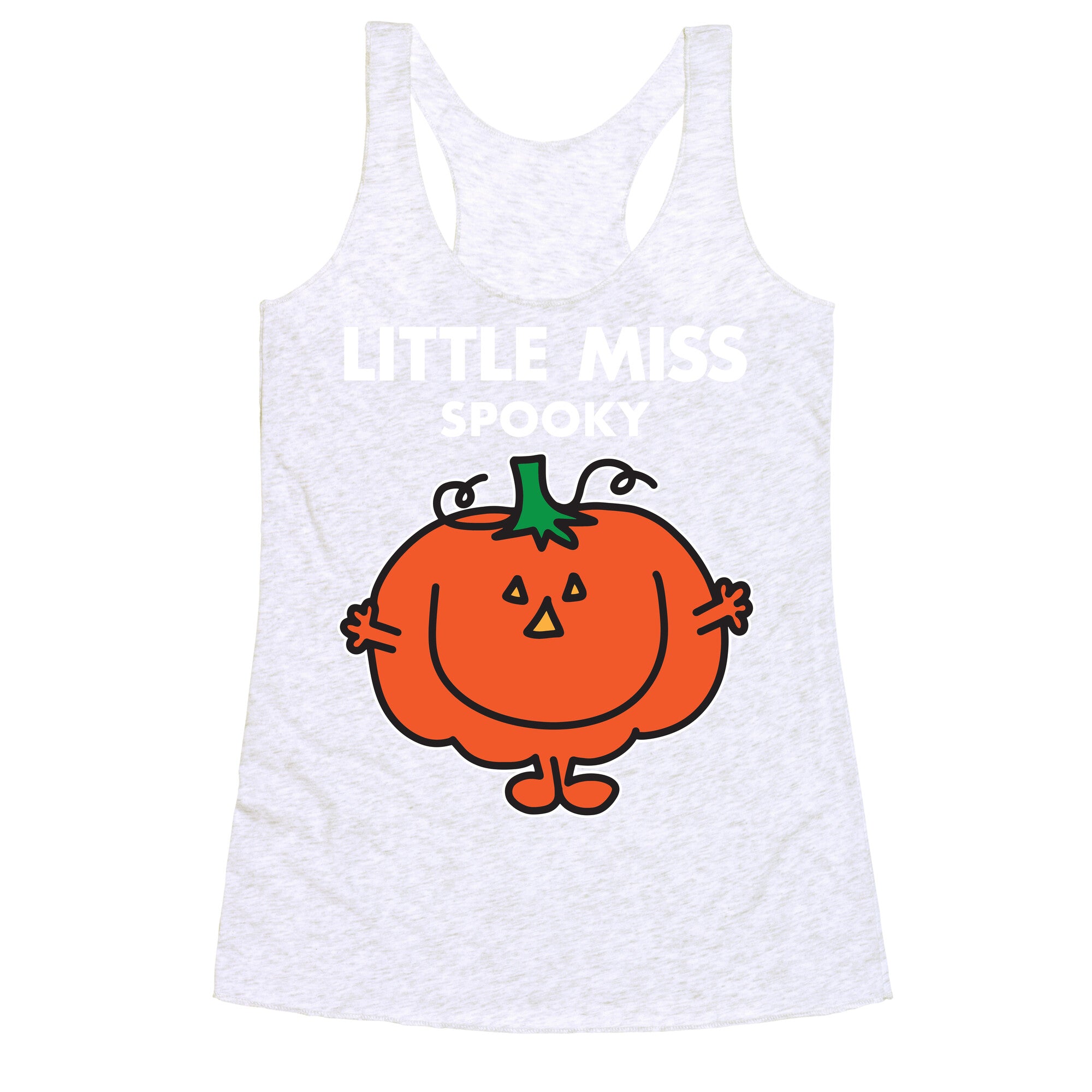 Little Miss Spooky Halloween Pumpkin Racerback Tank