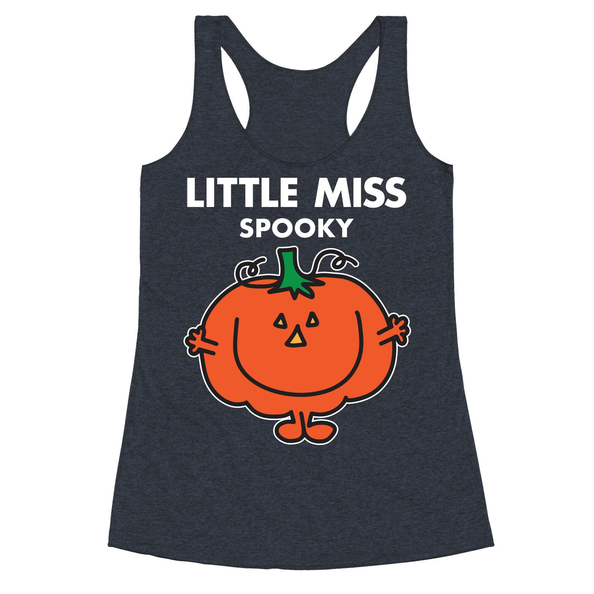 Little Miss Spooky Halloween Pumpkin Racerback Tank