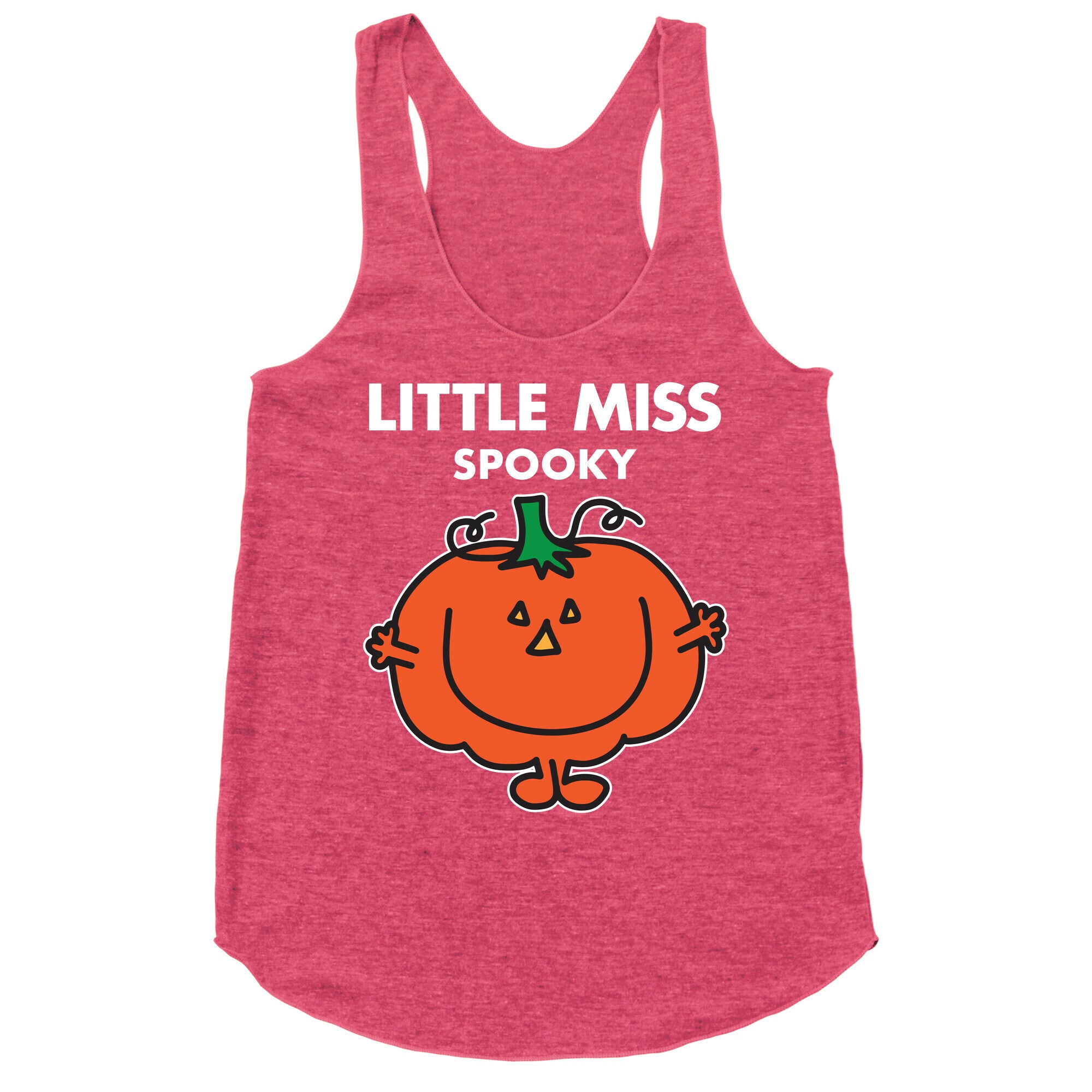 Little Miss Spooky Halloween Pumpkin Racerback Tank