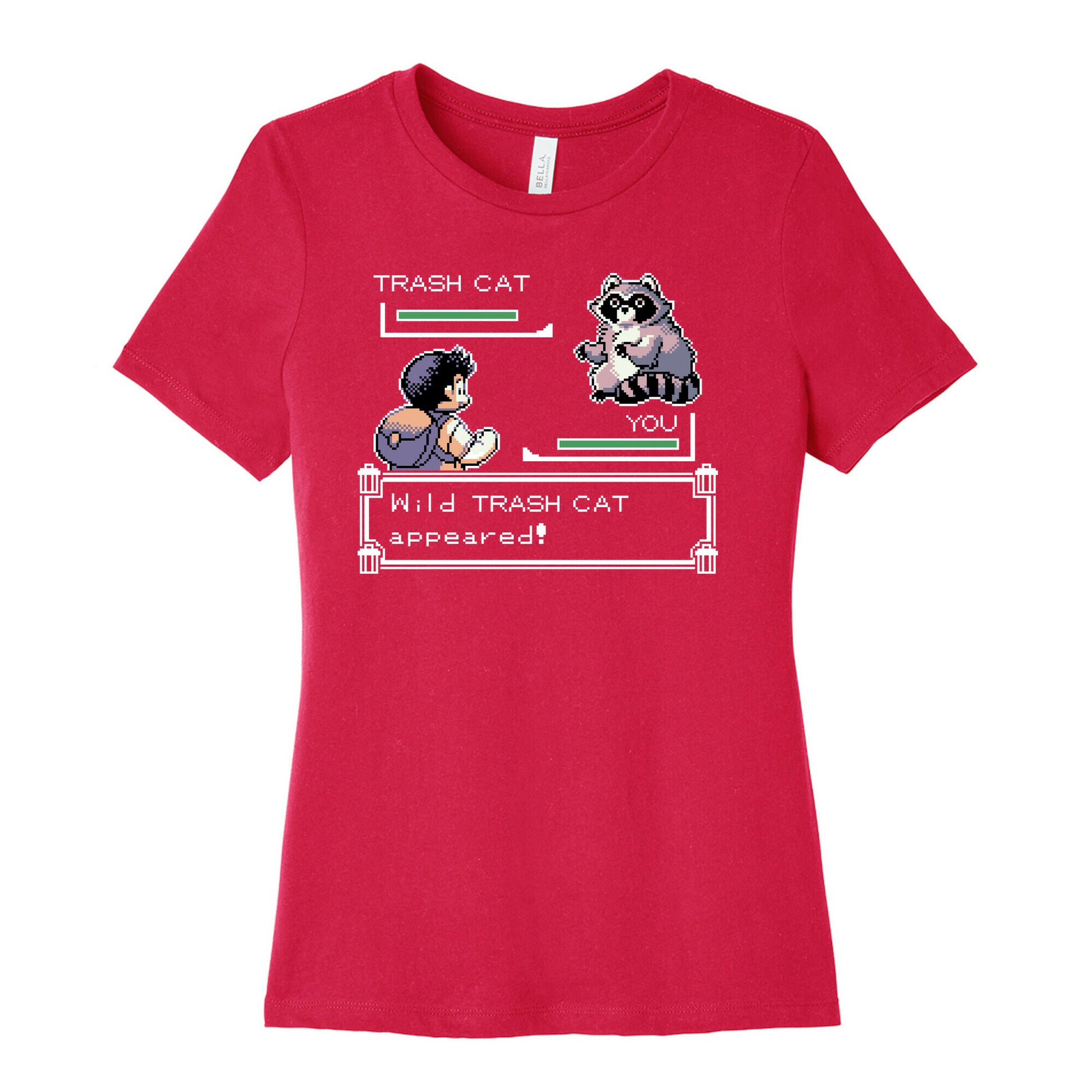 Wild Trash Cat Appears! Women's Cotton Tee