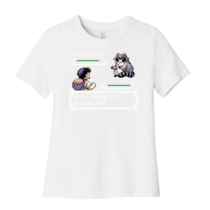 Wild Trash Cat Appears! Women's Cotton Tee