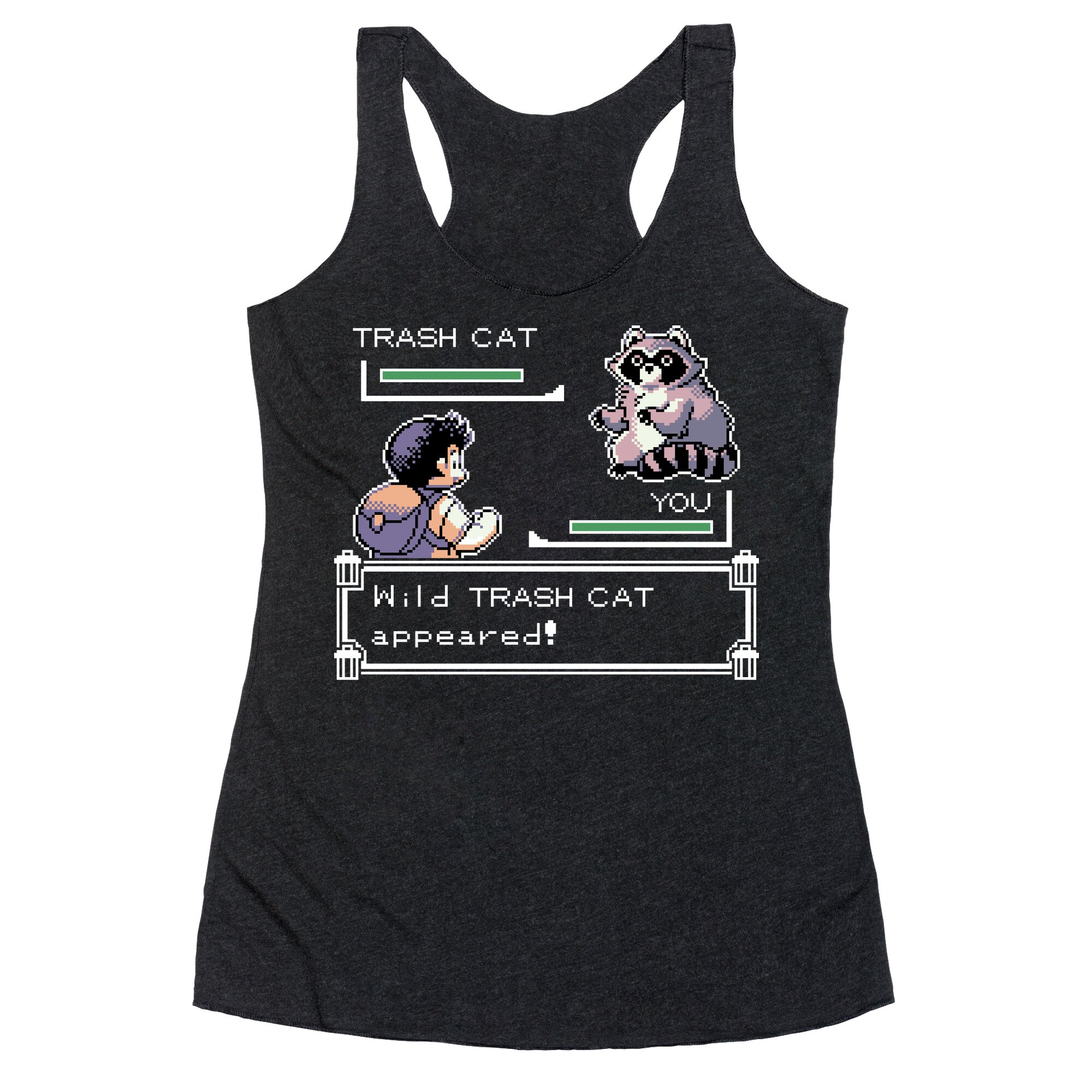 Wild Trash Cat Appears! Racerback Tank