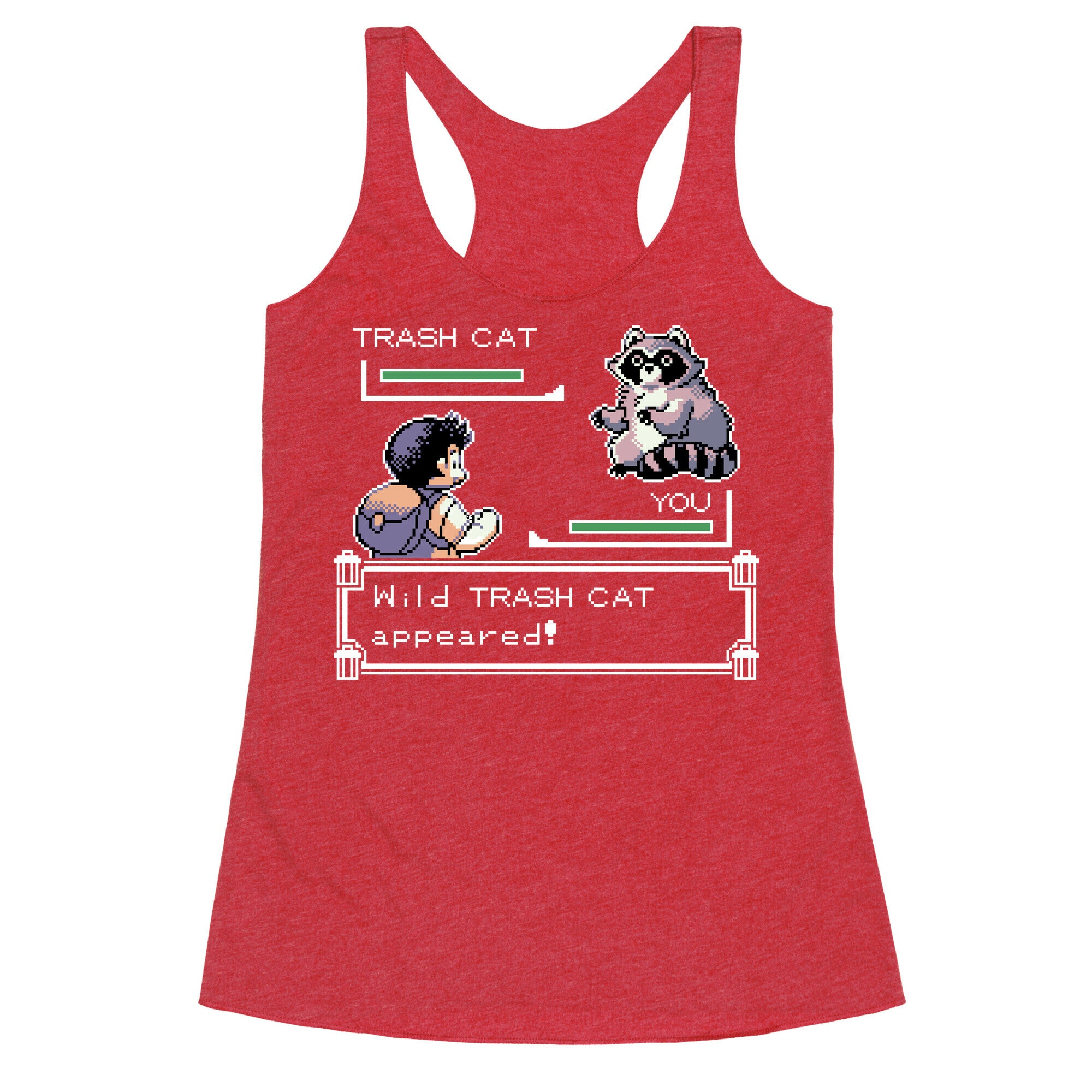 Wild Trash Cat Appears! Racerback Tank