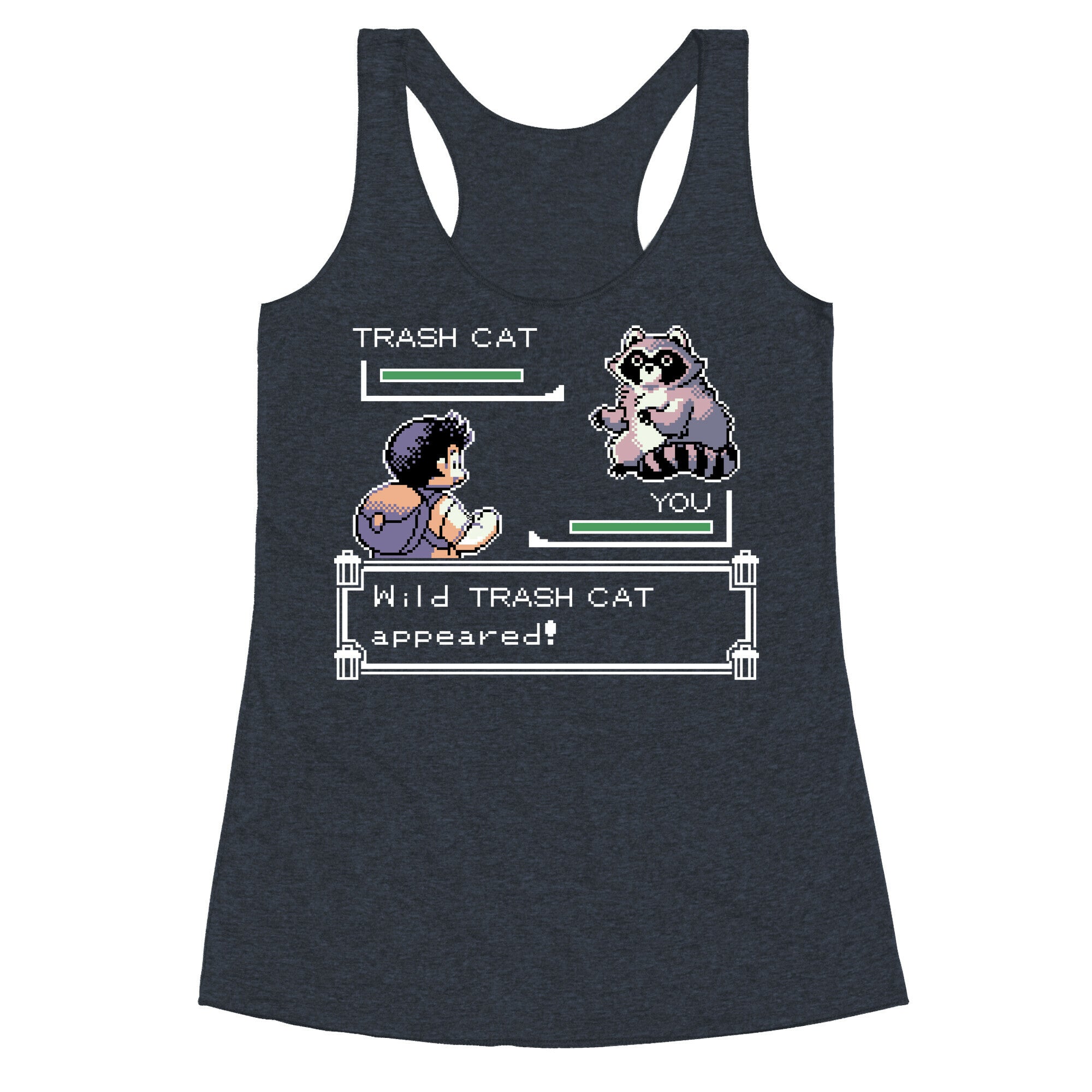 Wild Trash Cat Appears! Racerback Tank
