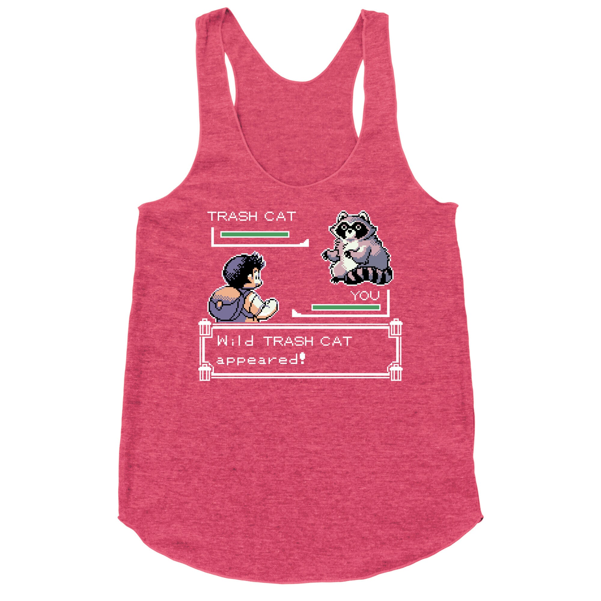 Wild Trash Cat Appears! Racerback Tank