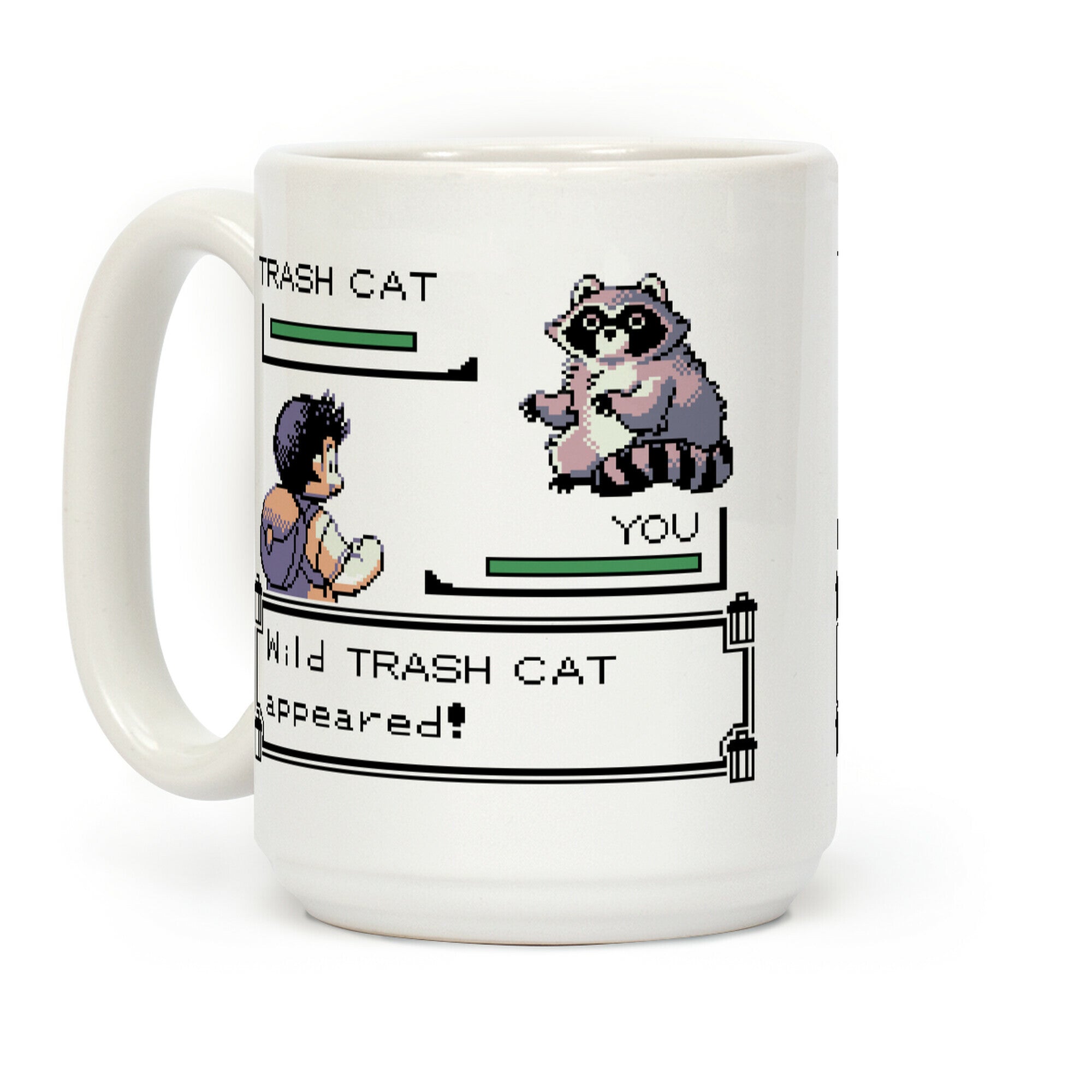 Wild Trash Cat Appears! Coffee Mug